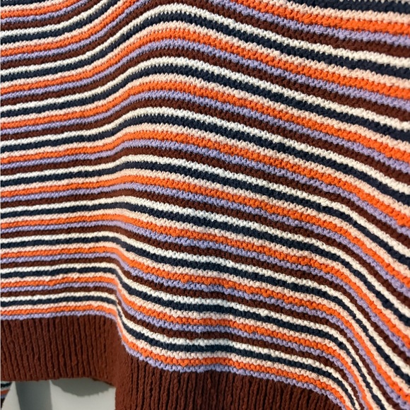 Madewell 100% cotton Striped V-Neck Sweater - Picture 7 of 9